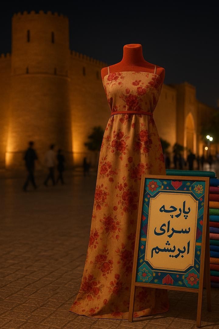 پارچه سرای ابریشم میدان ارگ کرمان ضلع شمالی|لباس|کرمان, |دیوار