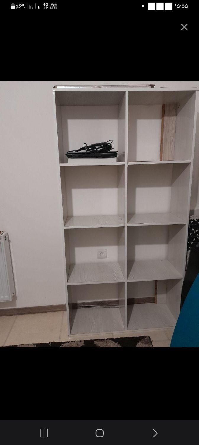 کتابخانه در حد نو|کتابخانه، شلف، قفسه‌های دیواری|هشتگرد, |دیوار