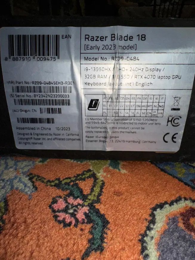 Razer blade 18|رایانه همراه|تهران, استاد معین|دیوار