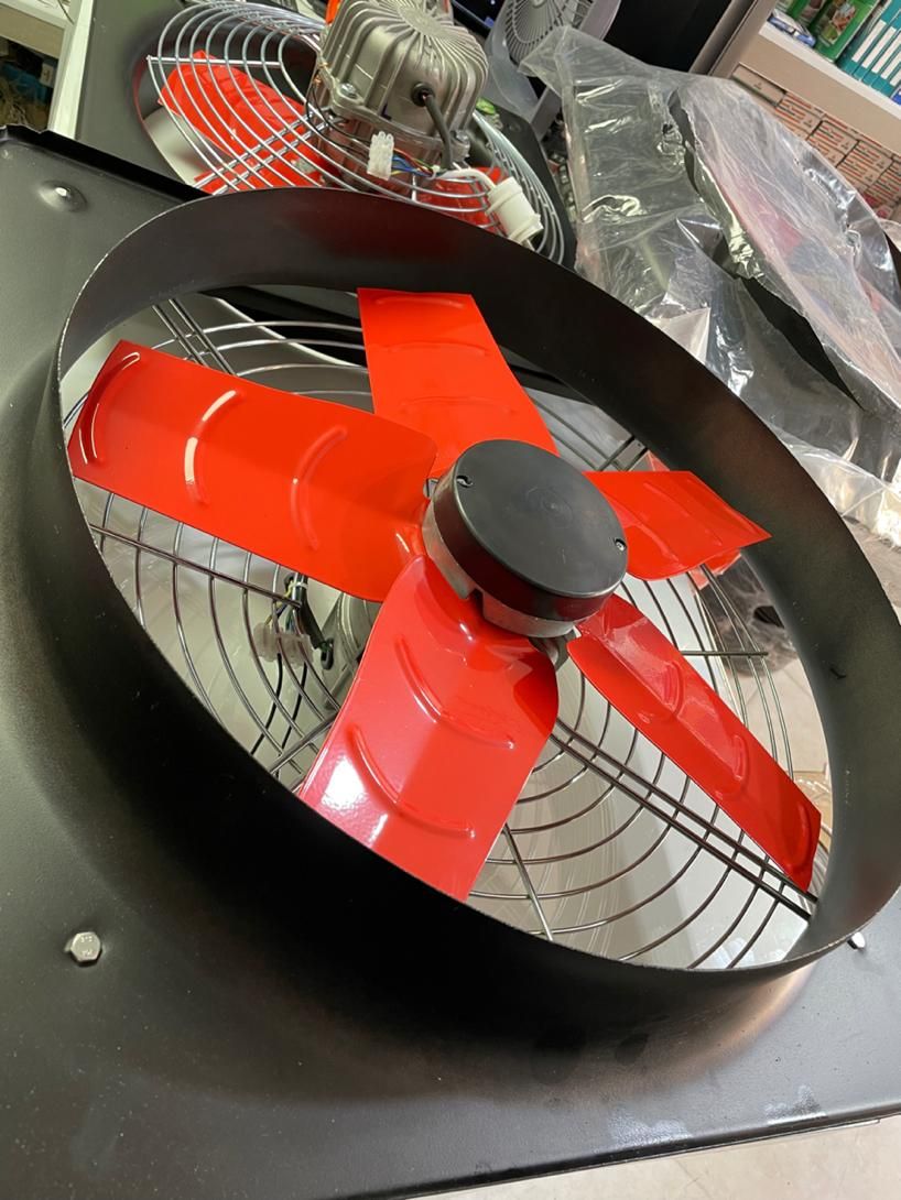 هواکش صنعتی فلزی سایز ۴۰ و ۵۰ خزر|پنکه و تصفیه‌کنندهٔ هوا|ملایر, |دیوار