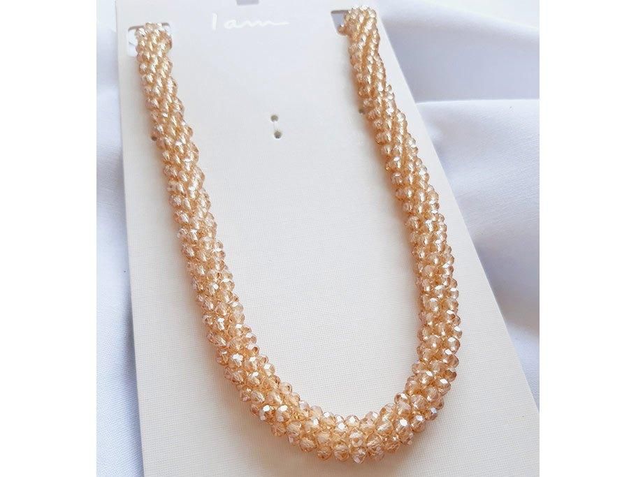 گردنبند زنجیری ساده کریستالی مدل گندمی|بدلیجات|قم, عمار یاسر|دیوار