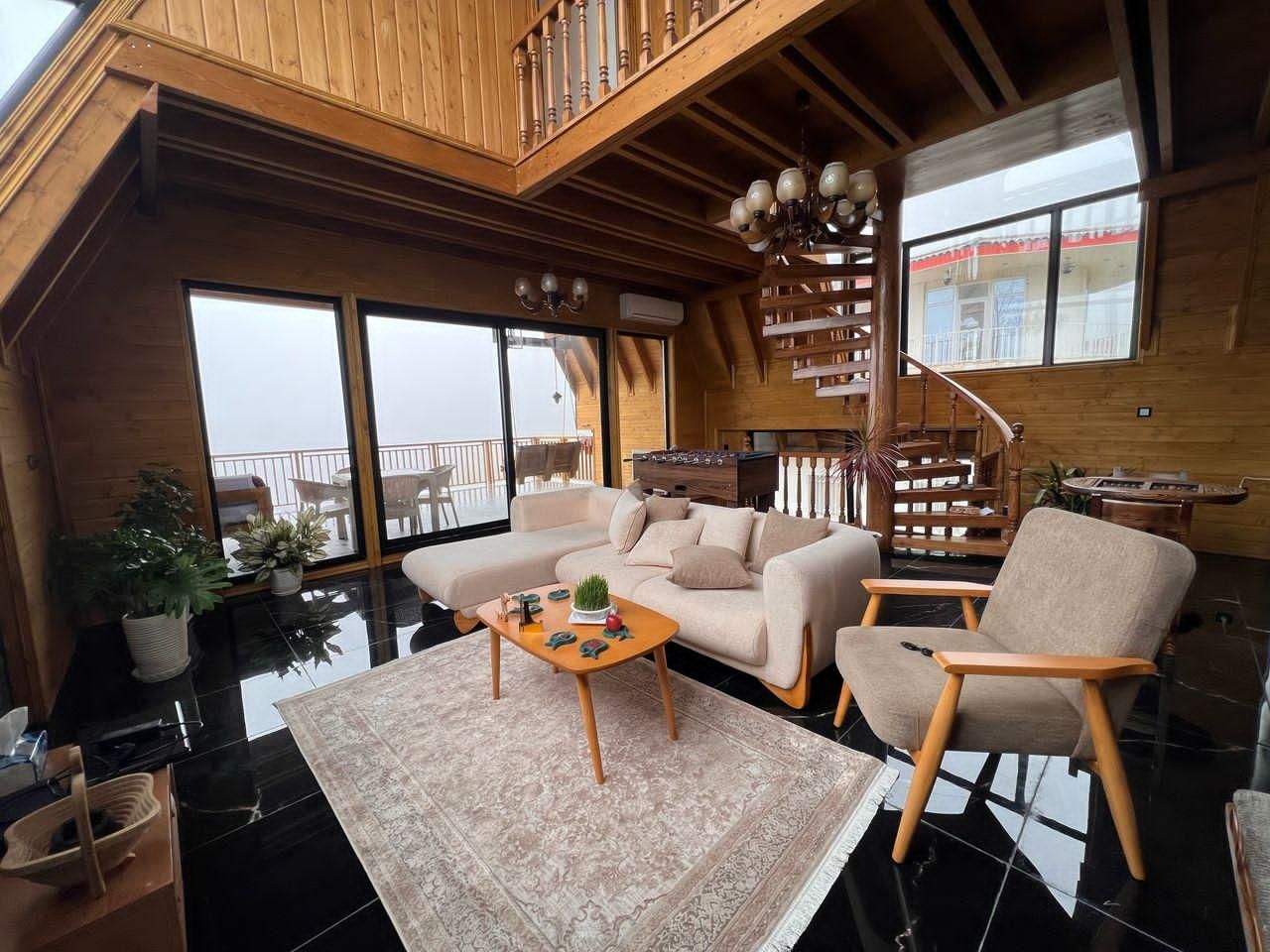 اجاره روزانه.هفتگی.توافقی کلبه جنگلی نوساز مدرن|اجارهٔ کوتاه‌مدت ویلا و باغ|رامسر, |دیوار