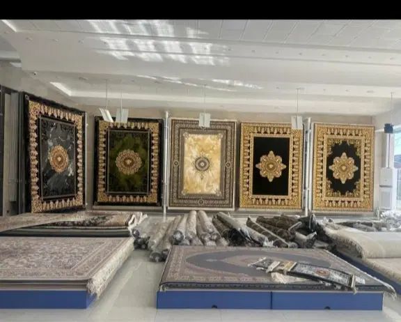 فرش سرزمین کاشان ۱۲۰۰شانه جدید سال رنگ توسی|فرش|شیراز, ریشمک|دیوار