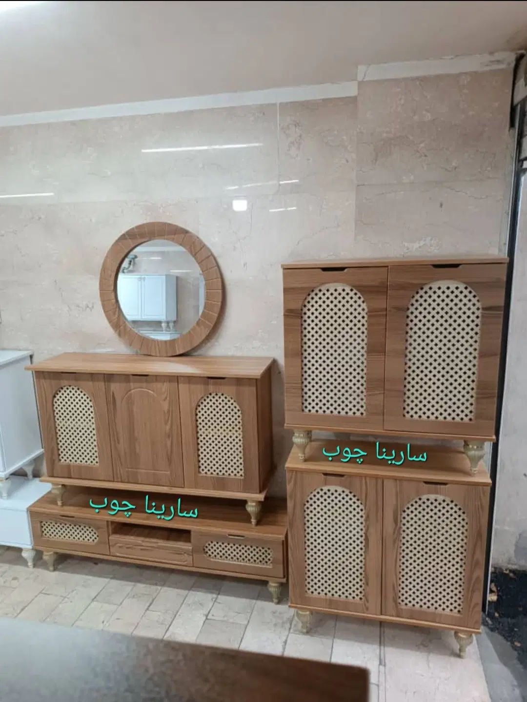 اینه و کنسول / سانا گنبدی / ست کامل|بوفه، ویترین، کنسول|تهران, شهرک ولیعصر شمالی|دیوار