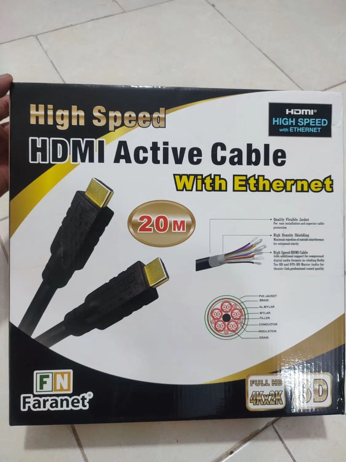 کابل HDMI FARANET 20M  Active فرانت|صوتی و تصویری|اصفهان, امیرعرب|دیوار