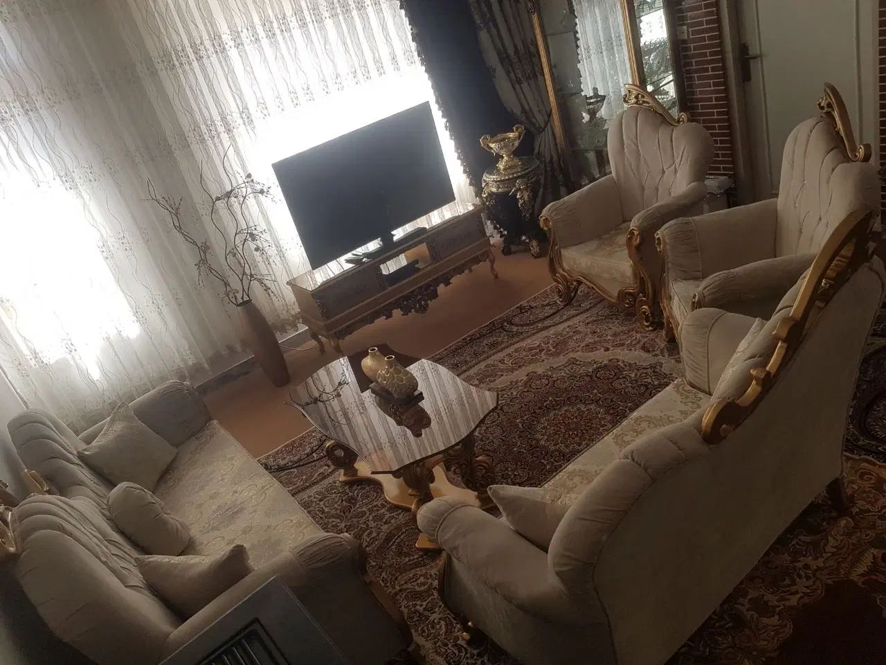مبلمان نیمه استیل ۷ نفره|مبلمان خانگی و میز عسلی|مشهد, فدک|دیوار