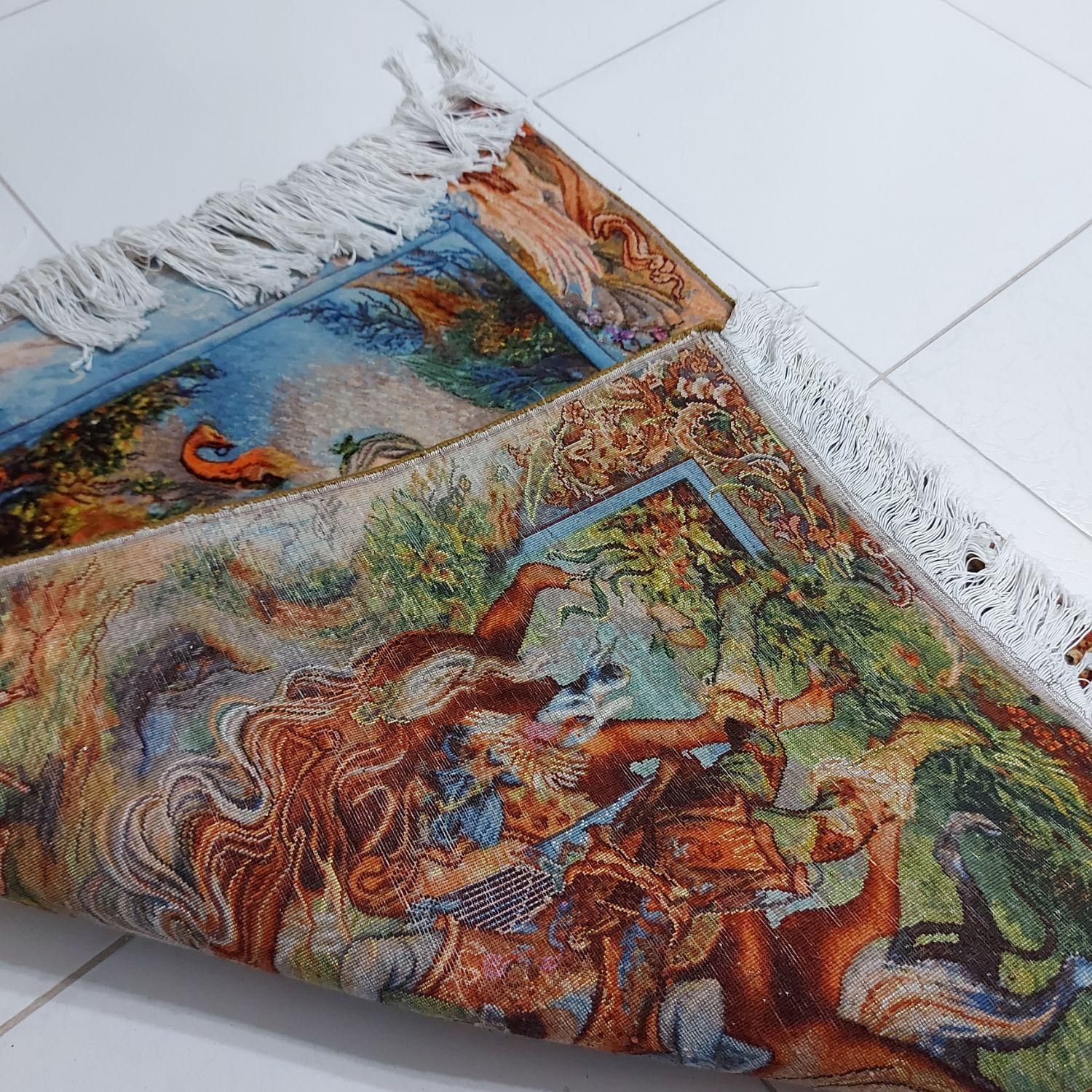 تابلوفرش مینیاتور ضامن آهو تابلو فرش دستبافت|تابلو فرش|مشهد, کوشش|دیوار