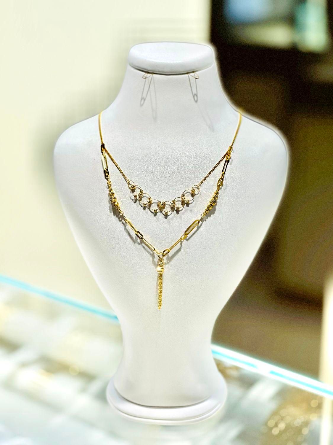 گردنبند دو طبقه طلا|جواهرات|بندرعباس, |دیوار