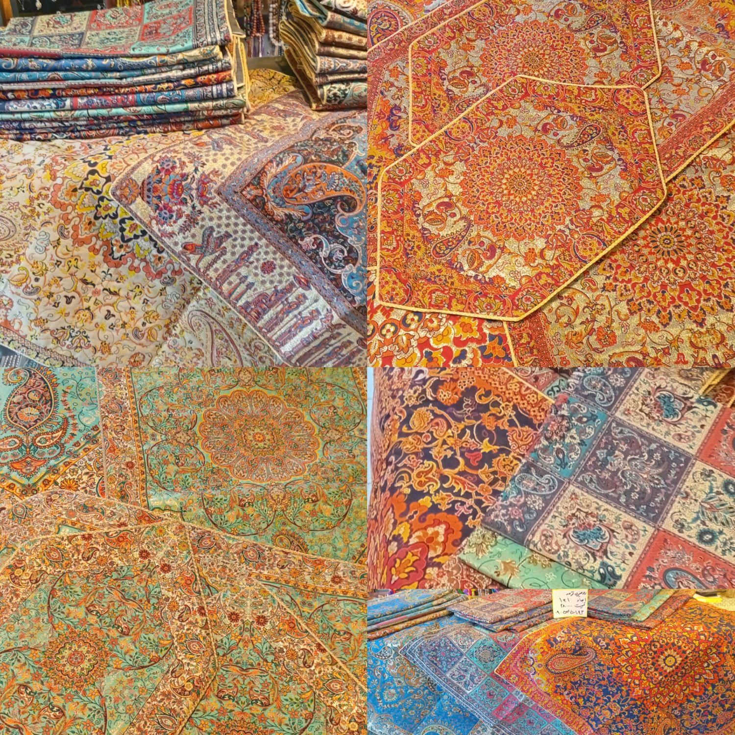 رومیزی ترمه ،سه تیکی عسلی ،سرویس کامل|پرده، رانر، رومیزی|مشهد, سپاد|دیوار