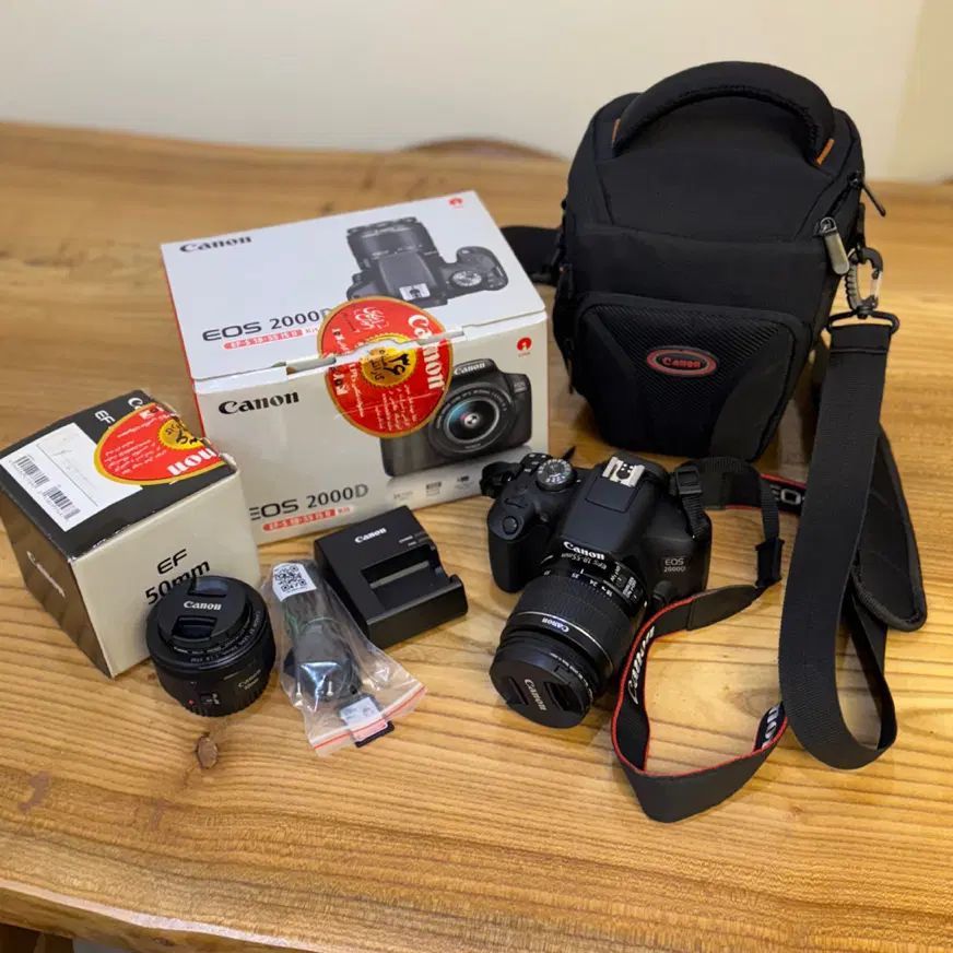 دوربین Canon 2000D به همراه لنز 50|دوربین عکاسی و فیلم‌برداری|تهران, جهاد|دیوار