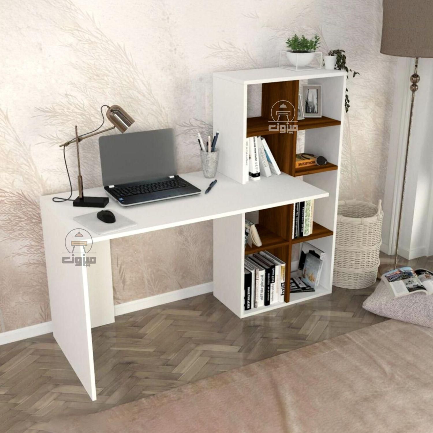 میزتحریر کتابخانهدار مدل ژاله دو|میز تحریر و کامپیوتر|تبریز, |دیوار