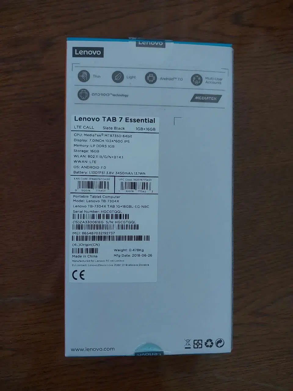 تبلت lenovo 7 ESSENTIAL درحد نو|تبلت|اصفهان, ملک‌شهر|دیوار