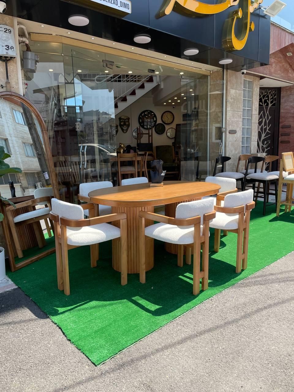 ناهار خوری مدل بیضی جدید|میز و صندلی غذاخوری|رشت, چله خانه|دیوار