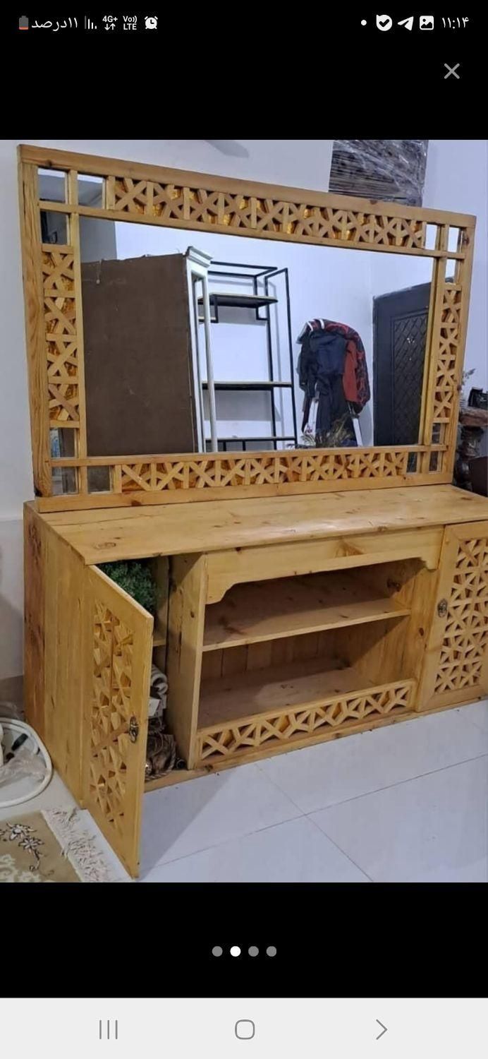 آینه کنسول سنتی گره چینی|بوفه، ویترین، کنسول|شیراز, جانبازان|دیوار