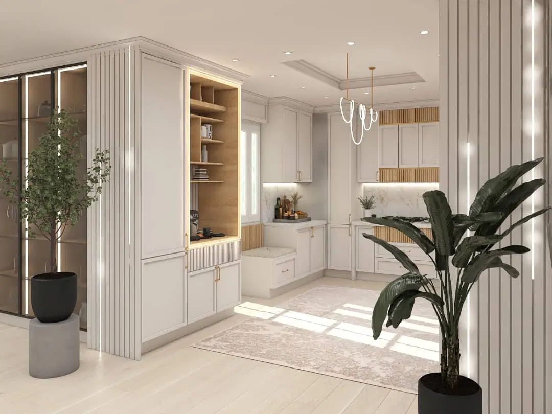 کابینت سفید طرح چوب جدید|مصالح و تجهیزات ساختمان|کرج, باغستان|دیوار