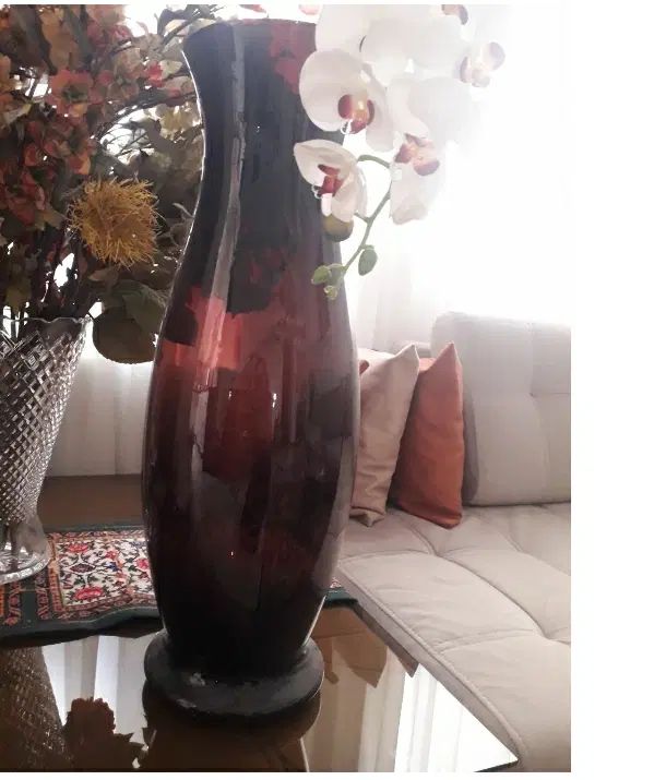 گلدان شیشه ای ۶۰ سانت بنفش تیره|صنایع دستی و سایر لوازم تزئینی|تهران, سازمان برنامه جنوبی|دیوار