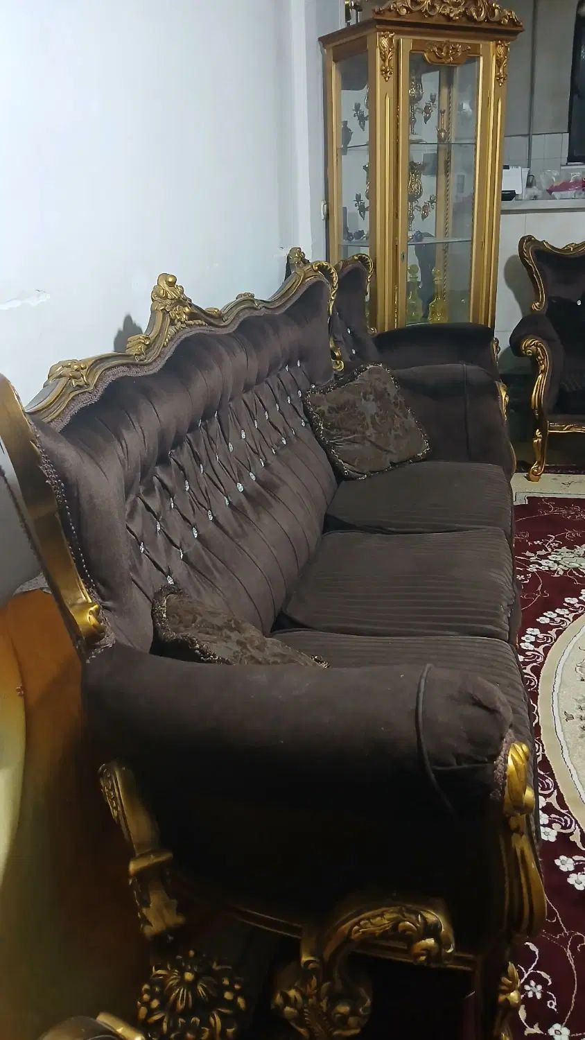 چهارتیکه مبل میزعسلی پادیشن و همراه با پرده|مبلمان خانگی و میز عسلی|بهارستان, |دیوار