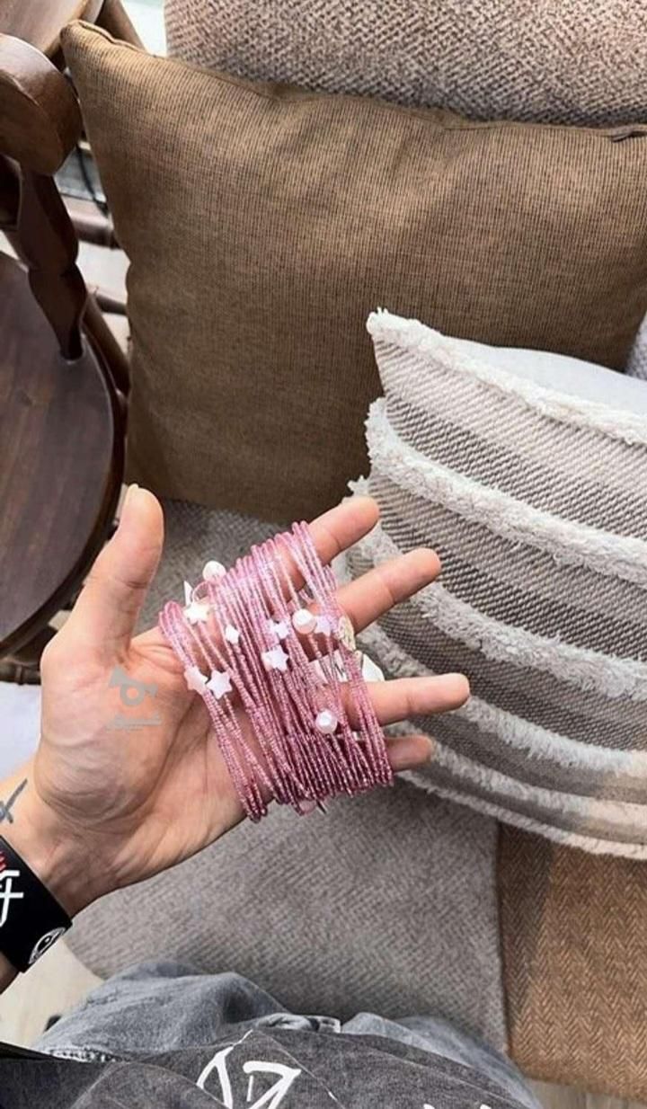 گردنبند مونجوق صورتی|بدلیجات|ساری, |دیوار