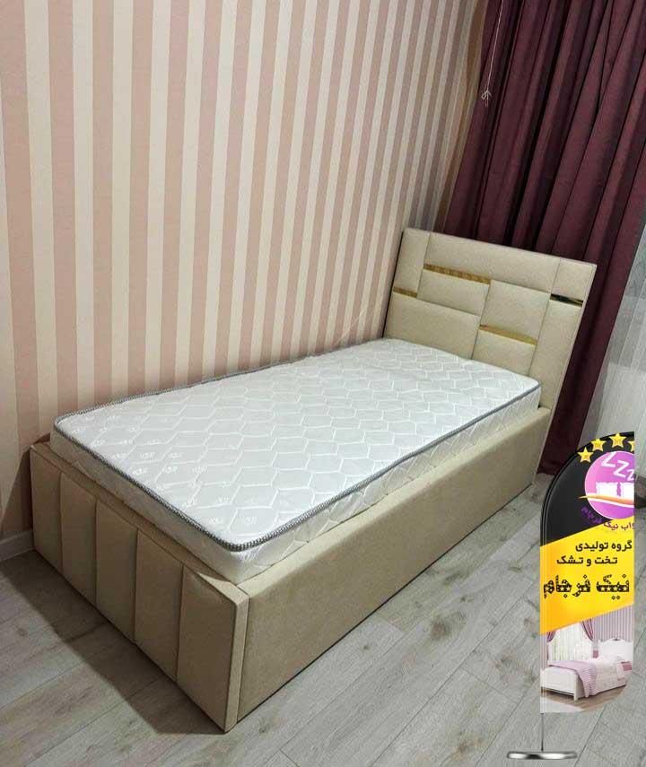 تخت خواب یک نفره پازلی آینه دار/چوبی مدل ثمر|تخت و سرویس خواب|مشهد, سپاد|دیوار