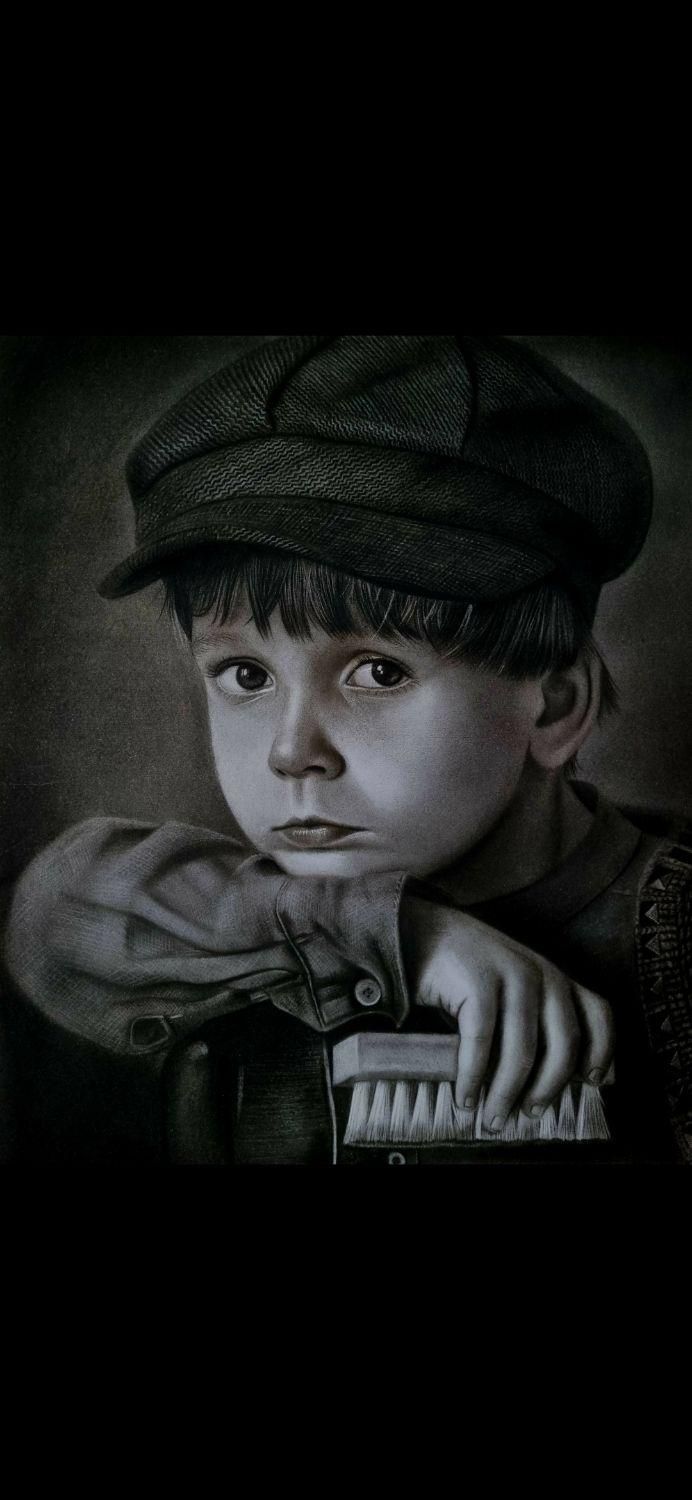 سفارش طراحی چهره تکنیک سیاهقلم و مدادرنگی|تابلو، نقاشی، عکس|یزد, |دیوار