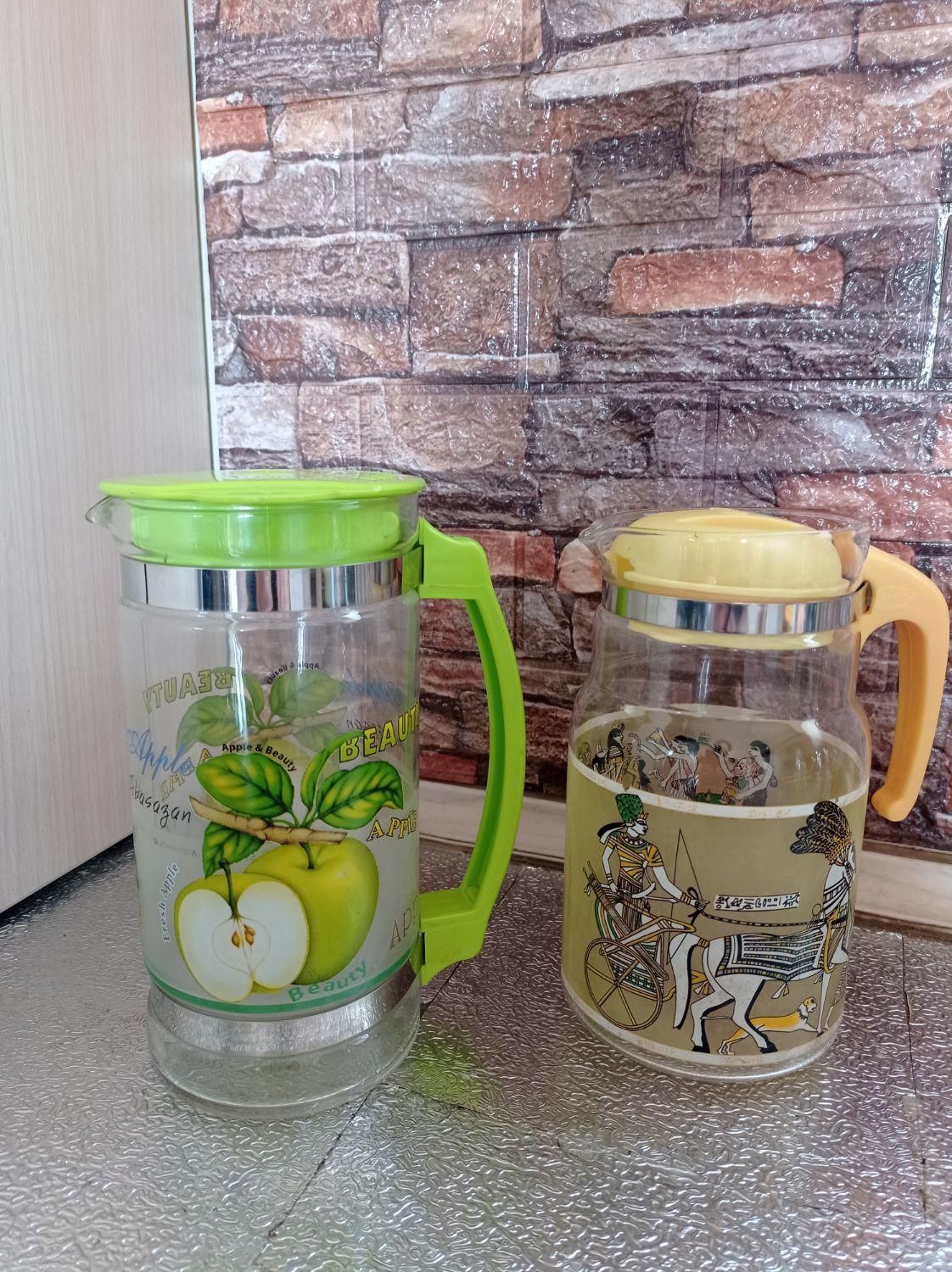 پارچ،لیوان شیشه ای ونمکدان چینی|ظروف سرو و پذیرایی|تبریز, |دیوار