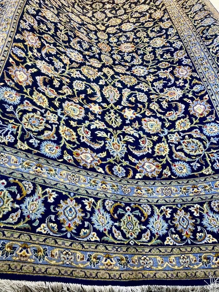 فرش دستباف ۶ متری کاشان سرمه ای افشان دستبافت|فرش|تهران, مولوی|دیوار