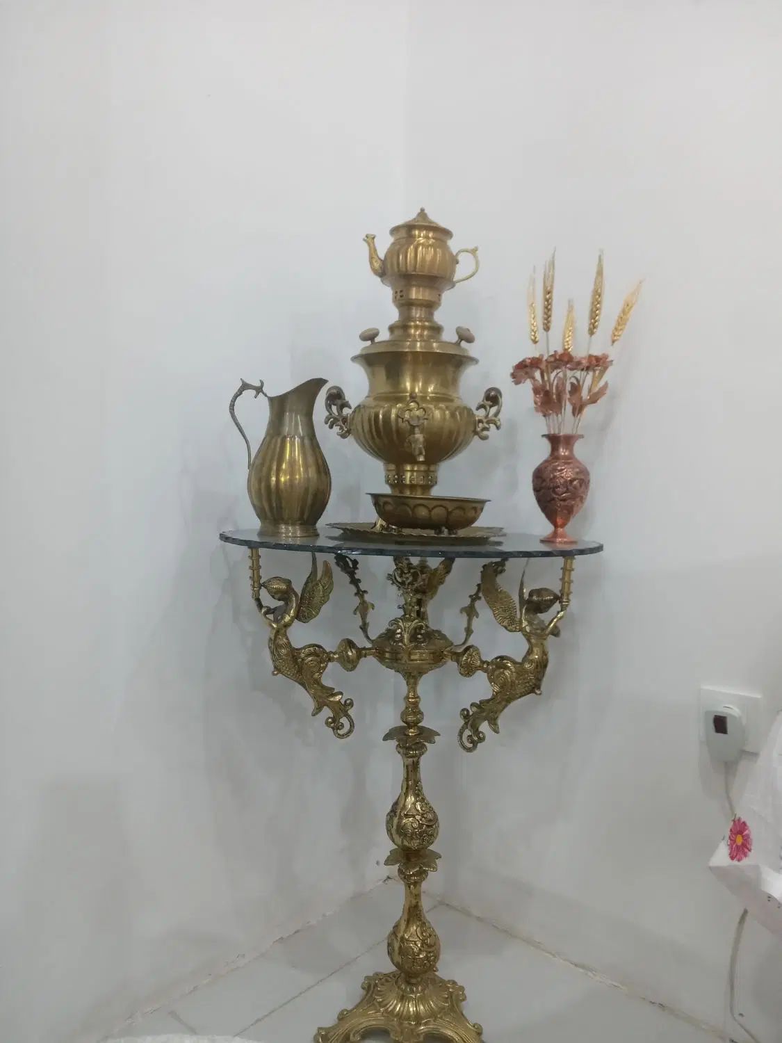سماور برنج  و میز برنز|صنایع دستی و سایر لوازم تزئینی|تهران, باغ فیض|دیوار