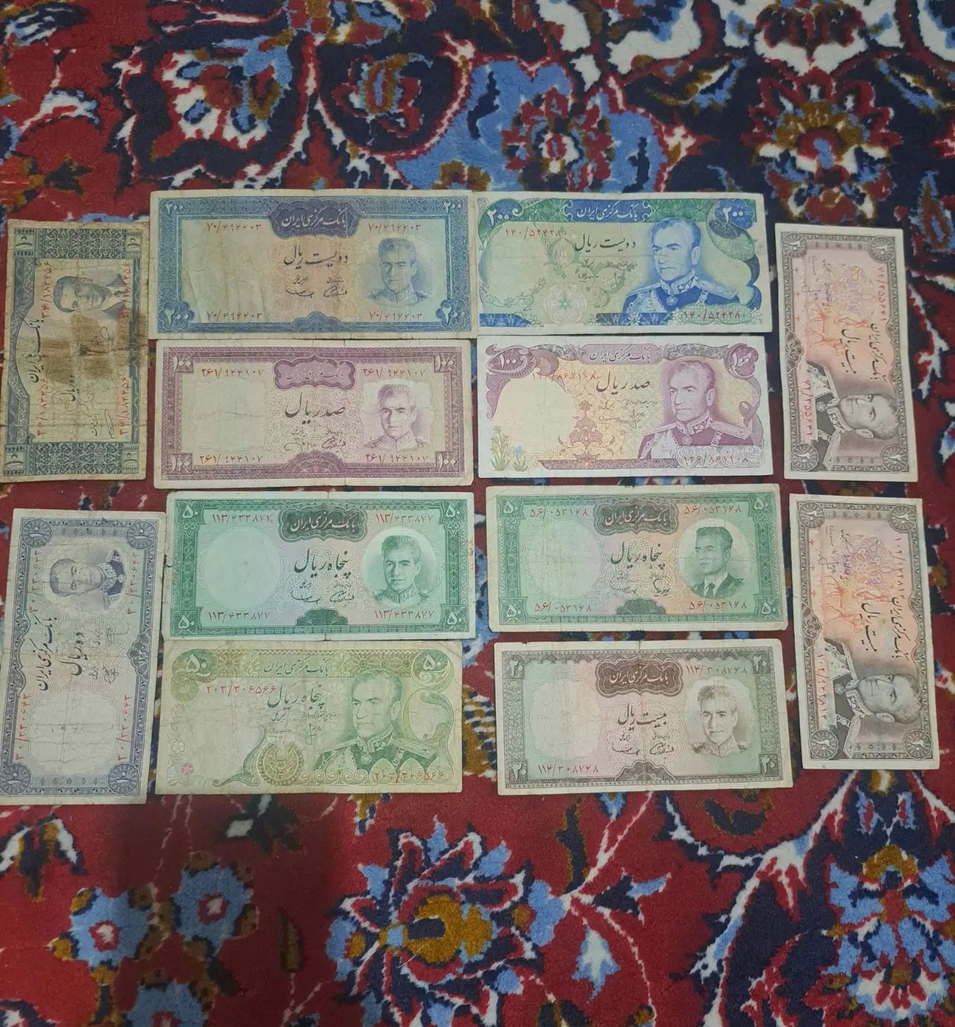 مجموعه  اسکناس پهلوی خوب بخونید|کلکسیون سکه، تمبر، اسکناس|تهران, مولوی|دیوار
