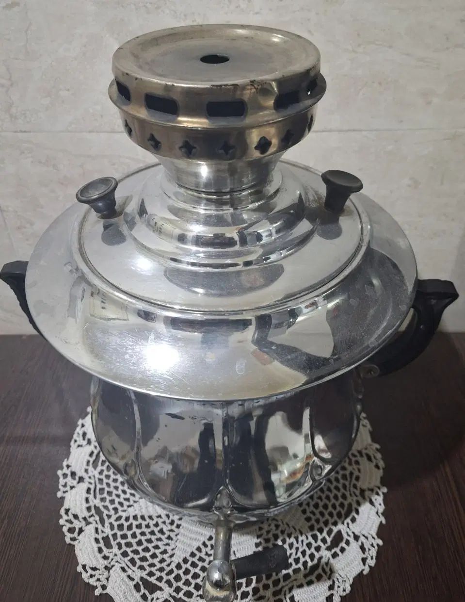 سر سماور ۶ لیتری جنس برنجی قدیمی بدون پایه|سماور، چای‌ساز، قهوه‌ساز|مشهد, کوشش|دیوار