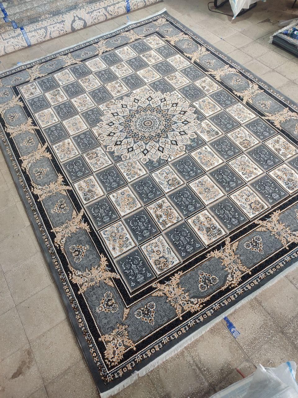 فرش نقشه خشتی ۱۲ - ۹ - ۶ متری در 2 رنگ|فرش|جیرفت, |دیوار