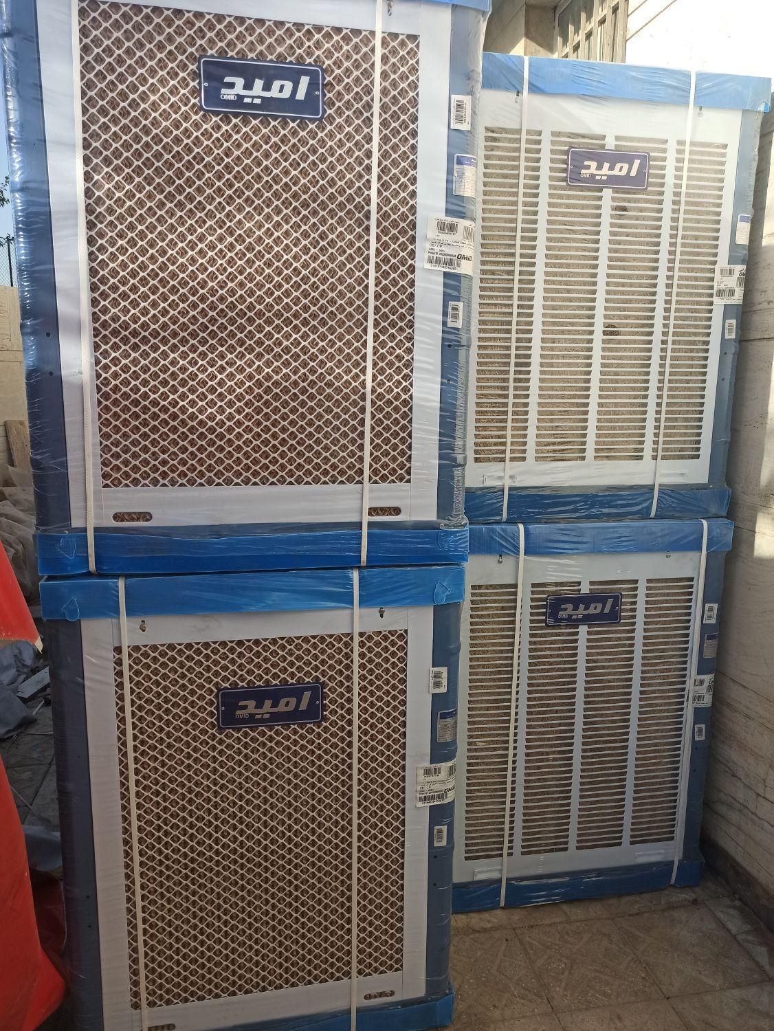 کولر خروجی بالا 8000 برفاب امید سلولوزی ، پوشالی|کولر آبی|شیراز, بریجستون|دیوار
