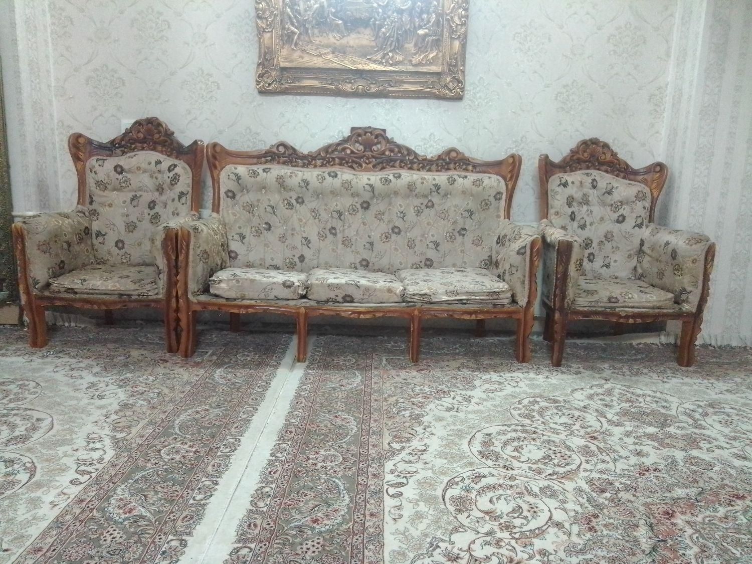 مبل سلطنتی استیل 7نفره|مبلمان خانگی و میز عسلی|گلستان (تهران), |دیوار