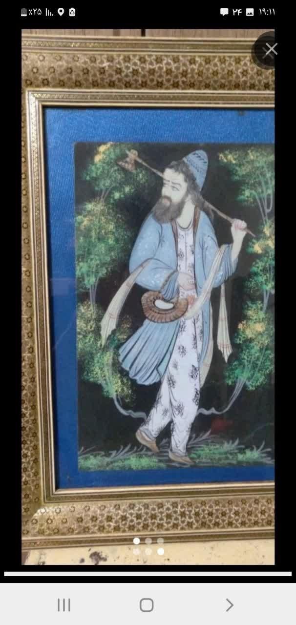 قاب خاتم لیلی ومجنون وحافظ|تابلو، نقاشی، عکس|اصفهان, علی قلی آقا|دیوار
