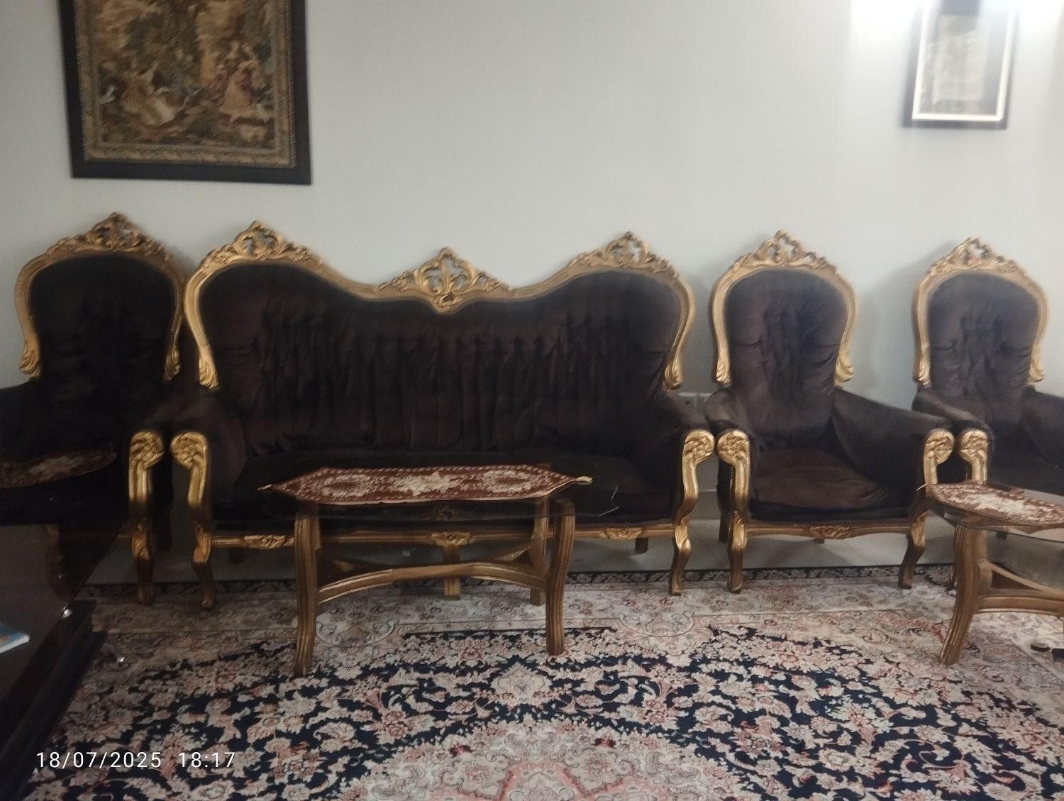یک دست مبل ۹نفره به همراه میز ناهار خوری مناسب باغ|مبلمان خانگی و میز عسلی|مشهد, امیریه|دیوار