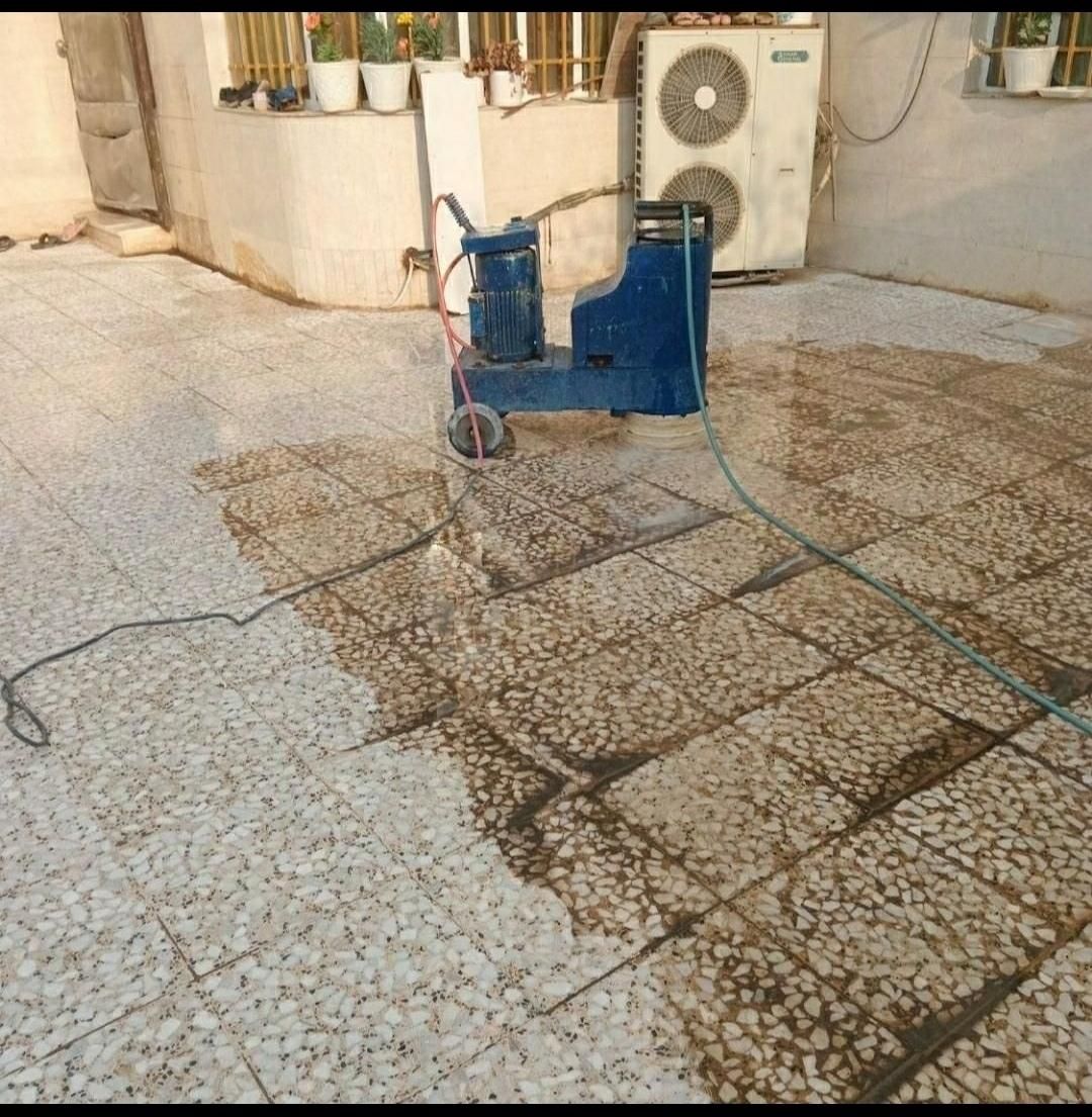 کفسابی سنگسابی سابزنی سنگ ساب زدن موزائیک بتن|خدمات نظافت|ساوه, |دیوار