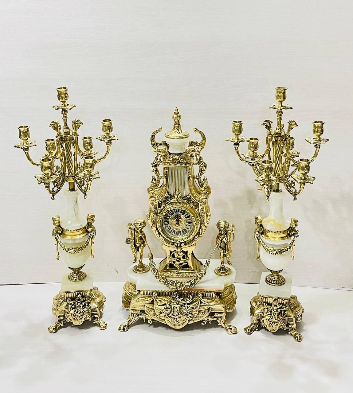 ساعت شمعدان خروسی برنز|صنایع دستی و سایر لوازم تزئینی|ری, ملکآباد|دیوار