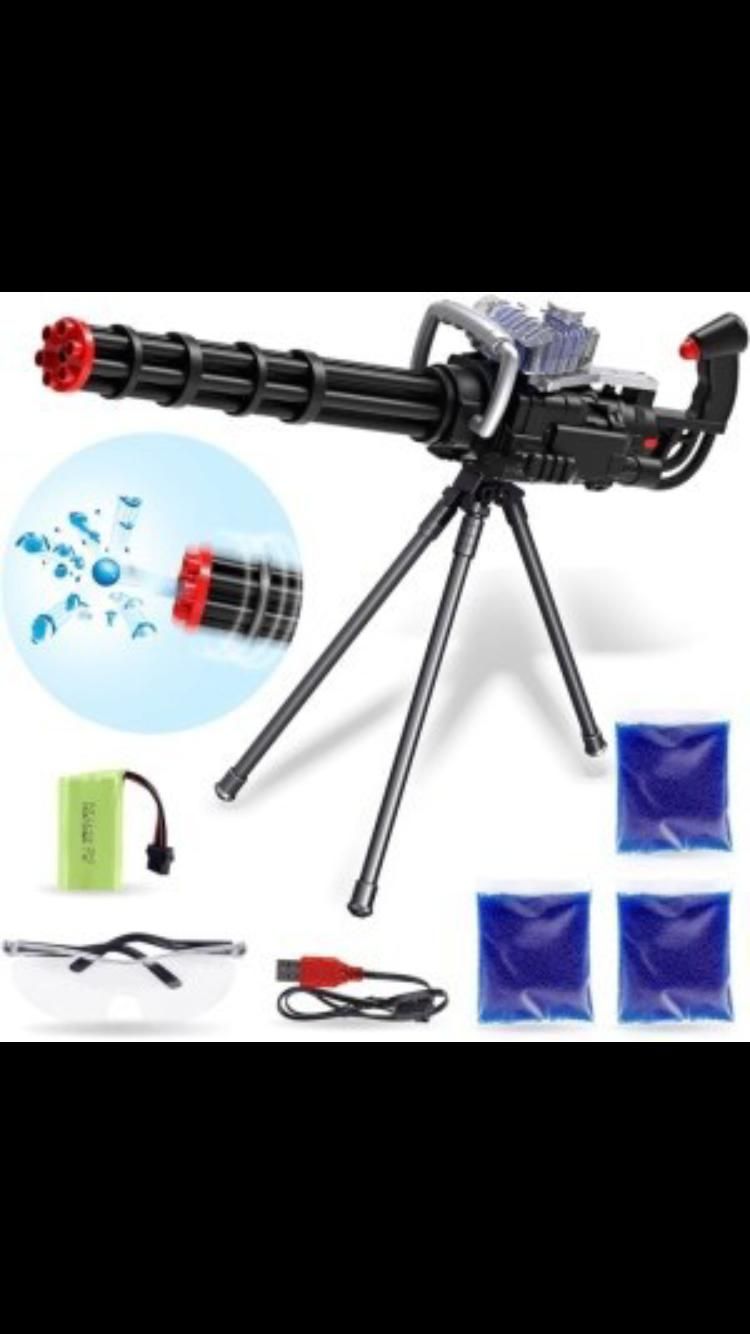 تفنگ تیربار/ تفنگ ژله‌ای/اسلحه شارژی/چراغدار|اسباب‌‌بازی|تهران, بازار|دیوار