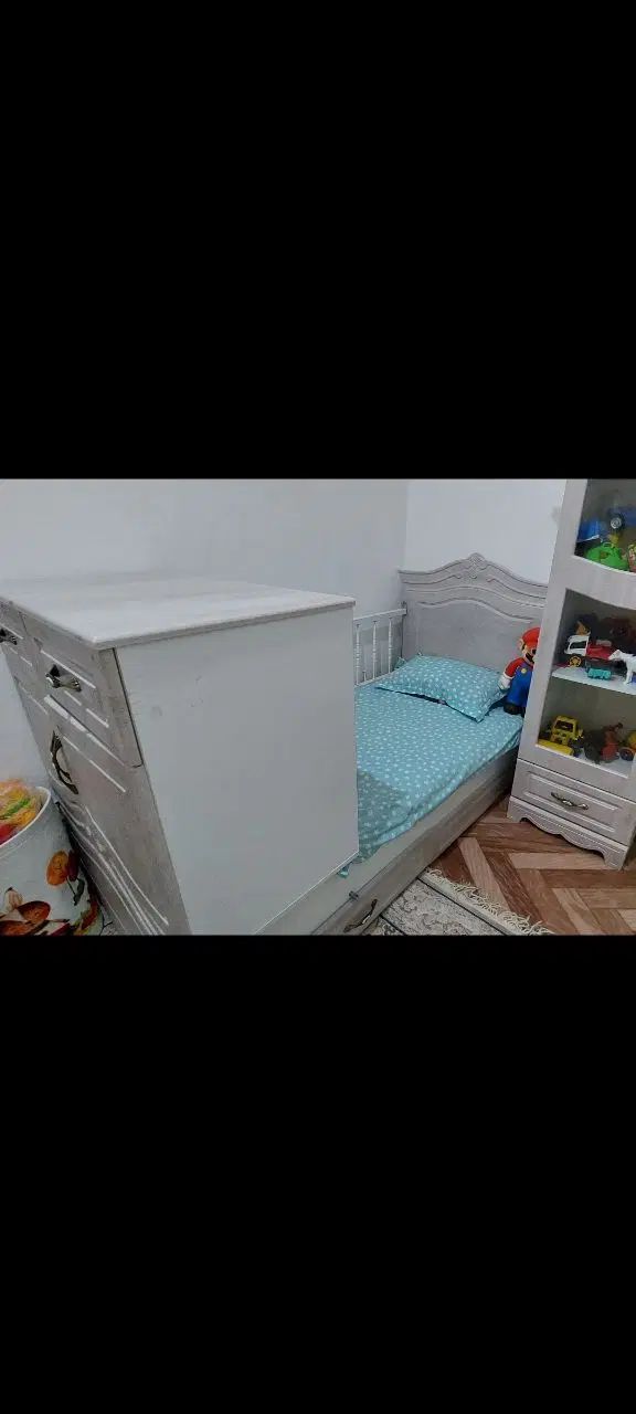 تخت کودک و نوجوان ام دی اف همرا با تشک|تخت و صندلی بچه|تهران, شهرک گلها (تهرانسر)|دیوار