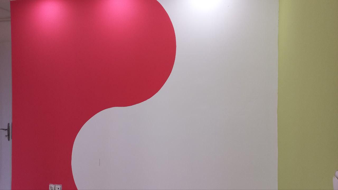 نقاشی ساختمان مدرن(طرح کاغذ دیواری)|خدمات پیشه و مهارت|بابلسر, |دیوار