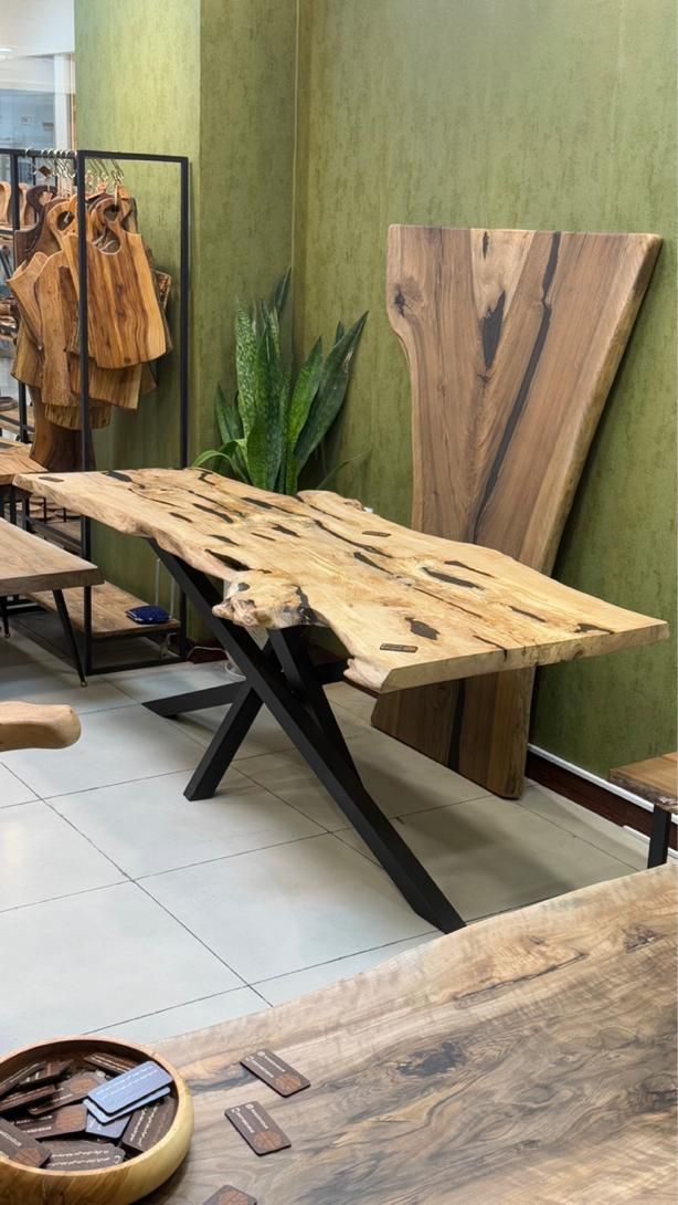 میز نهارخوری هشت نفره روستیک چوب ممرز|میز و صندلی غذاخوری|تهران, تهرانسر مرکزی|دیوار