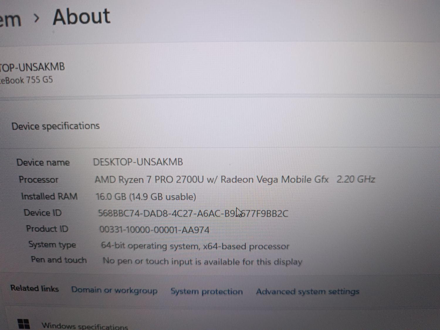 لبتاپ hp elitebook 755 g5|رایانه همراه|تهران, آذری|دیوار