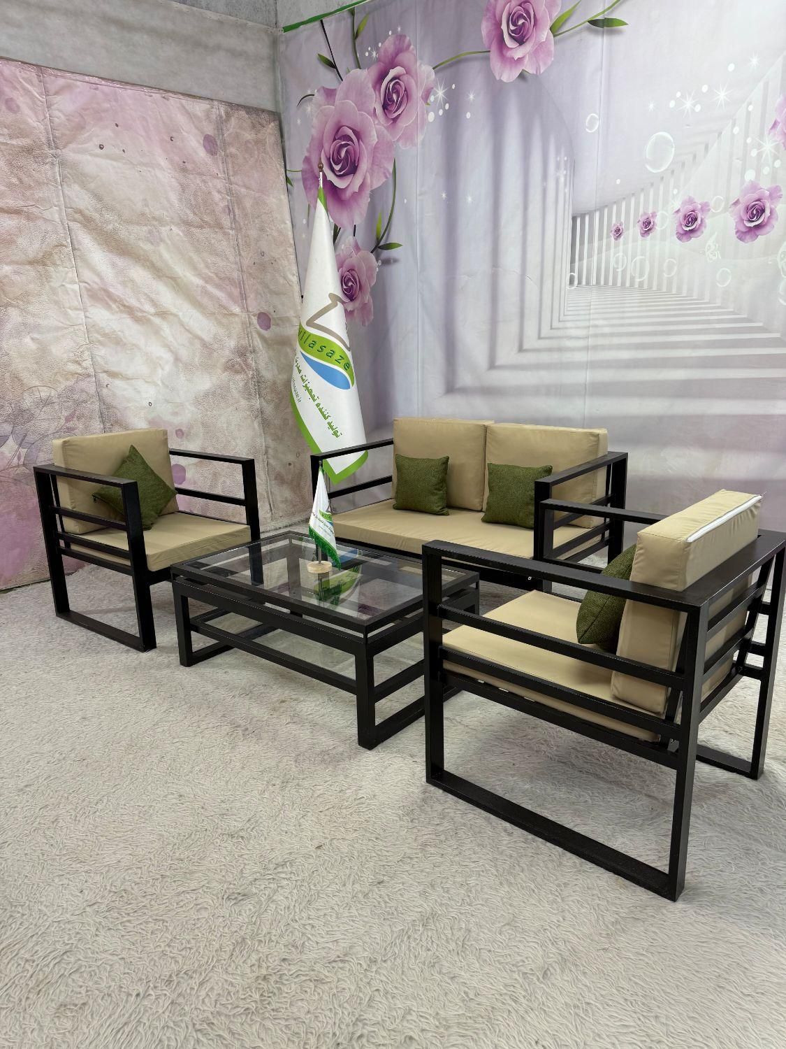 مبلمان چهار نفره فضای باز مدل اریا|مبلمان خانگی و میز عسلی|رشت, پارک شهر|دیوار