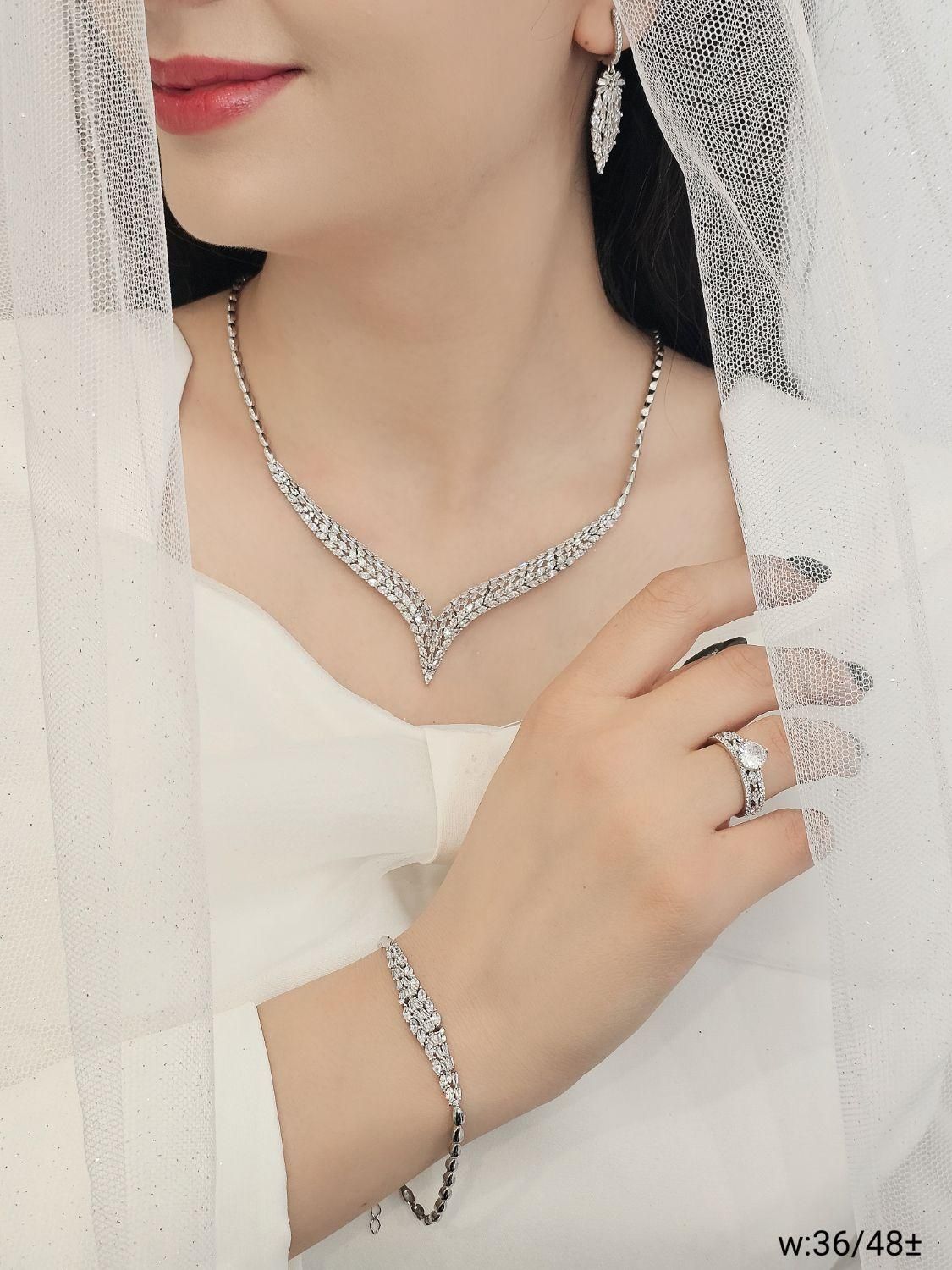 سرویس جواهری نقره آب طلا کد silver jewellery|بدلیجات|تبریز, |دیوار