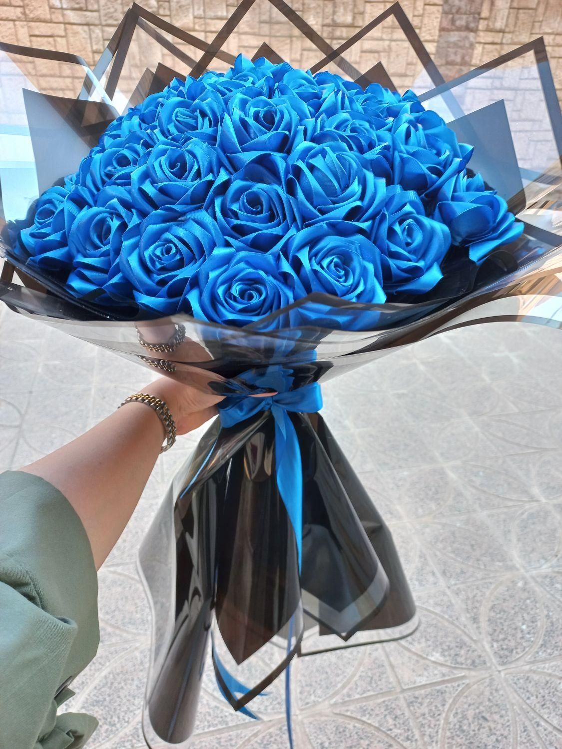 دسته گل روبانی شیک و خاص برای مناسبت های ویژه|گل مصنوعی|هشتگرد, |دیوار