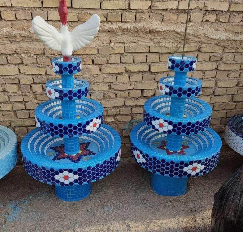 آبنما کاشی کاری شده|صنایع دستی و سایر لوازم تزئینی|یزد, |دیوار