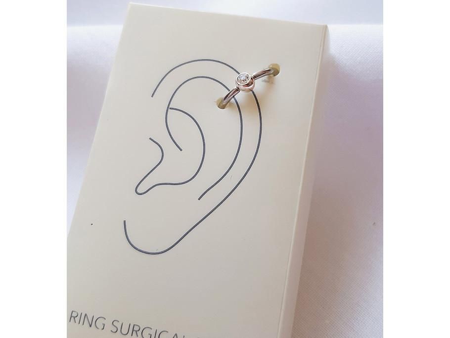 پرسینگ گوش نقره با حلقه استیل نقره ای|بدلیجات|بندرعباس, |دیوار