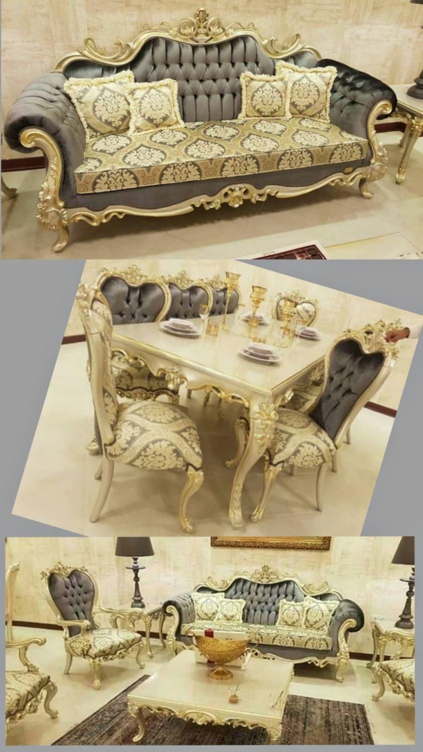 مبل کلاسیک فرانسوی|مبلمان خانگی و میز عسلی|خرم‌آباد, |دیوار