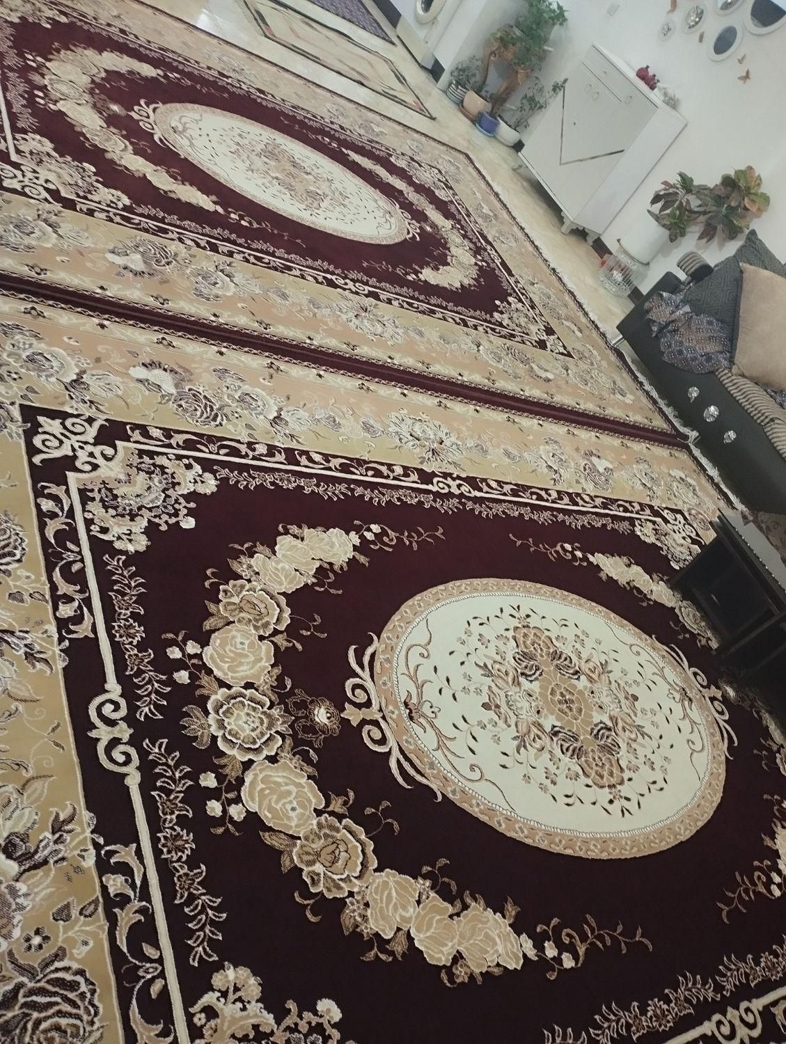 دوعدد فرش 12متری جفت بدون سوختگی و زدگی|فرش|بومهن, |دیوار