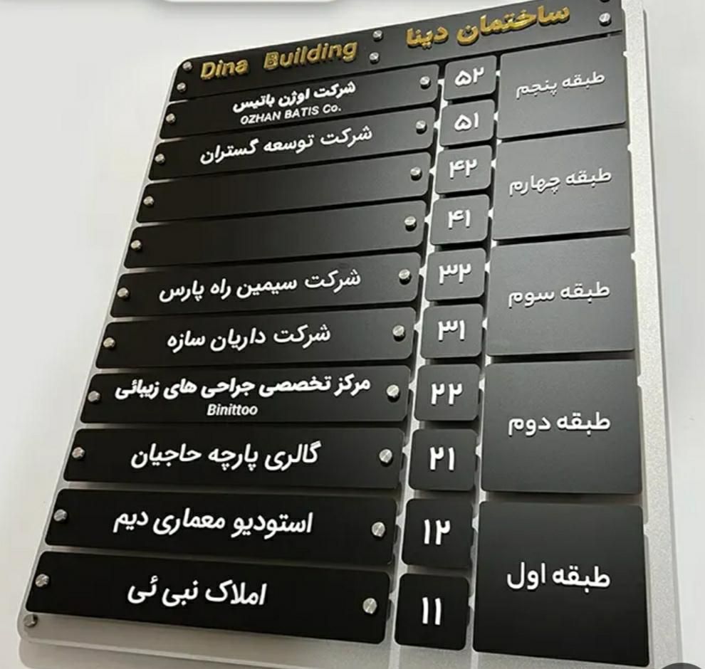 تابلو راهنمای طبقات ساختمان راهنما تجاری مسکونی|فروشگاه و مغازه|تهران, بهارستان|دیوار