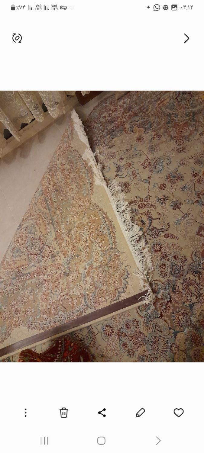 یک جفت فرش ماشینی ۹ متری|فرش|تهران, دریاچه شهدای خلیج فارس|دیوار